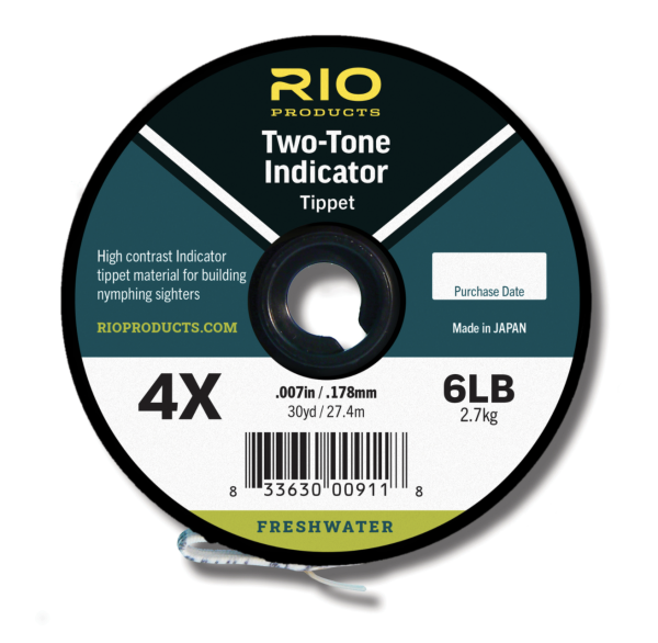 RIO Two Tone Indicator Tippet Black White